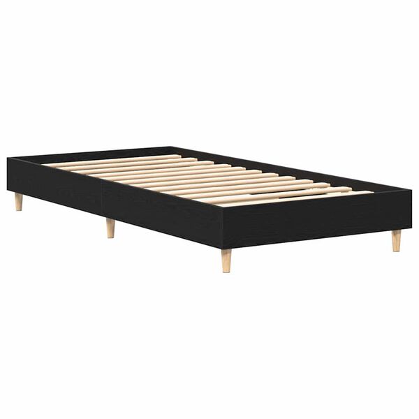 vidaXL Cadre de lit Chêne noir 90 x 200 cm Bois d'ingénierie