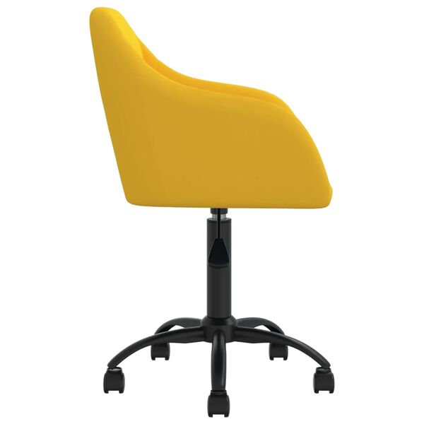 vidaXL Chaises pivotantes &agrave; manger lot de 4 jaune velours