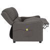 vidaXL Fauteuil de massage inclinable &agrave; 2 places gris fonc&eacute; tissu