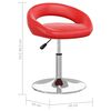 vidaXL Chaises &agrave; manger pivotantes lot de 2 rouge similicuir