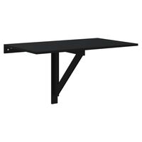 vidaXL Table murale pliable Noir 100x60x56 cm Bois d'ingénierie