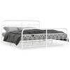 vidaXL Cadre de lit m&eacute;tal sans matelas et pied de lit blanc 200x200 cm