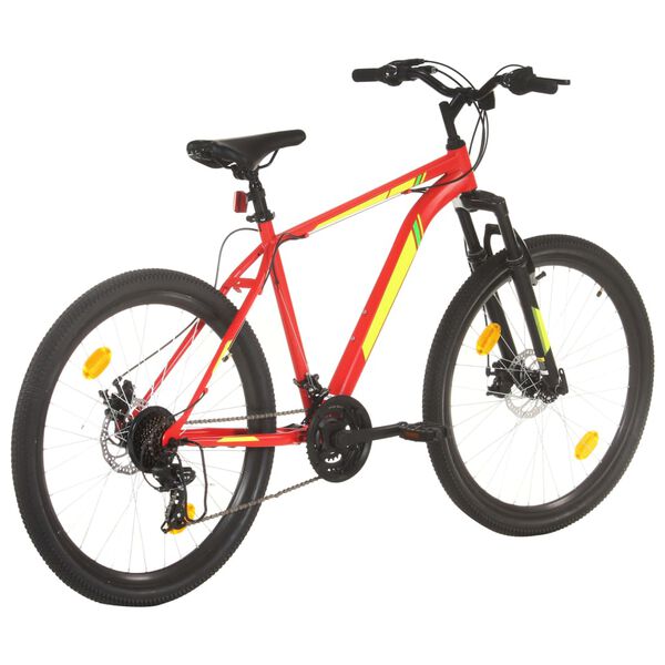 vidaXL V&eacute;lo de montagne 21 vitesses Roues de 27,5 pouces 42 cm Rouge