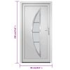 vidaXL Porte d'entr&eacute;e blanc 98x190 cm PVC