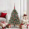 vidaXL Sapin de No&euml;l artificiel Vert 120 cm PVC, plastique et acier