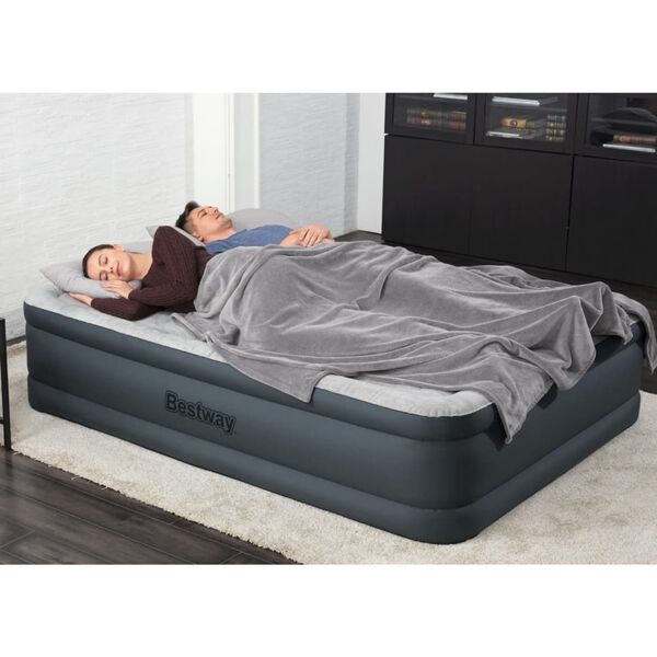 Bestway Matelas pneumatique Fortech 2 places anthracite et gris clair