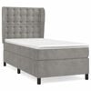 vidaXL Sommier &agrave; lattes de lit et matelas Gris clair 100x200cm Velours