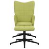 vidaXL Chaise de relaxation avec tabouret Vert Tissu