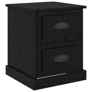 vidaXL Cabinet de chevet Ch&ecirc;ne noir 39 x 39 x 47.5 cm