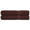 vidaXL Serviettes FROGN 2 pcs marron 100x200 cm 360 g/m&sup2;