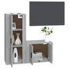 vidaXL Ensemble de meubles TV 2 pcs Sonoma gris Bois d'ingénierie