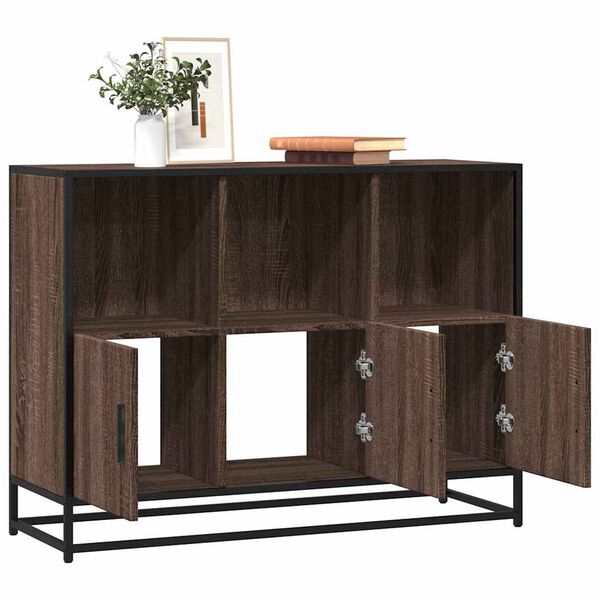 vidaXL Buffet ch&ecirc;ne marron 100x35x76 cm bois d'ing&eacute;nierie