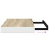 vidaXL &Eacute;tag&egrave;res flottantes 4 pcs Ch&ecirc;ne et blanc 40x23x3,8 cm MDF