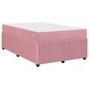 vidaXL Cadre de lit avec matelas Rose 120 x 200 cm Velours