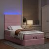 vidaXL Cadre de lit ottoman avec matelas rose 80x200 cm velours