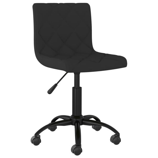 vidaXL Chaises pivotantes &agrave; manger lot de 2 Noir Velours