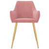 vidaXL Chaises &agrave; manger lot de 6 rose velours