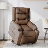vidaXL Fauteuil de massage inclinable Marron Tissu