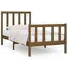 vidaXL Cadre de lit sans matelas marron miel 90x200 cm bois massif