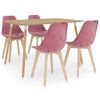 vidaXL Ensemble de salle à manger 5 pcs Rose