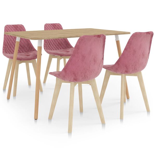 vidaXL Ensemble de salle à manger 5 pcs Rose