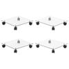 vidaXL Supports roulants &agrave; plantes 4 pcs 35x35 cm Carr&eacute; Verre tremp&eacute;