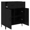 vidaXL Buffet Ch&ecirc;ne noir 69,5 x 34 x 90 cm Bois d'ing&eacute;nierie