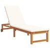 vidaXL Transat Marron 202 x 53 x 89 cm Bois d'Acacia Massif
