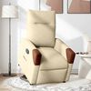vidaXL Fauteuil inclinable Cr&egrave;me Tissu