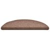 vidaXL Tapis d'escalier 30 pi&egrave;ces 56 x 17 x 3 cm Marron Demi-rond