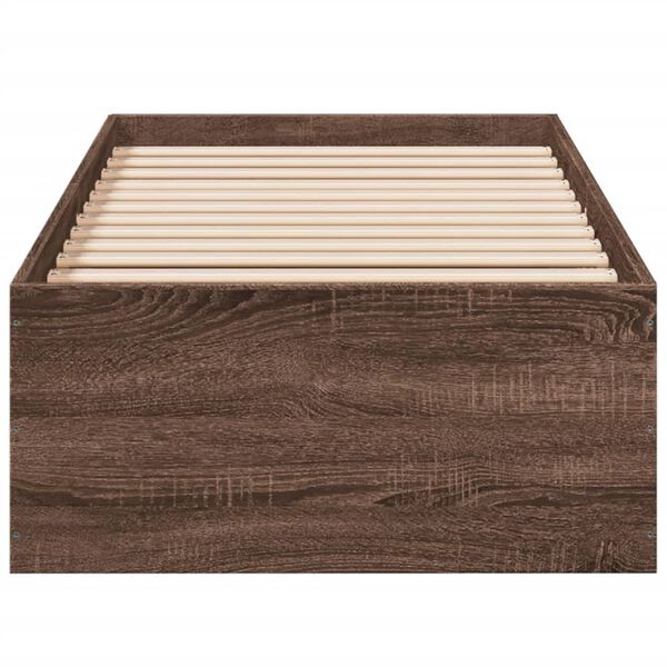 vidaXL Cadre de lit sans matelas ch&ecirc;ne marron 90x190 cm