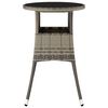 vidaXL Table de jardin &Oslash;60x75 cm Verre tremp&eacute;/r&eacute;sine tress&eacute;e Gris