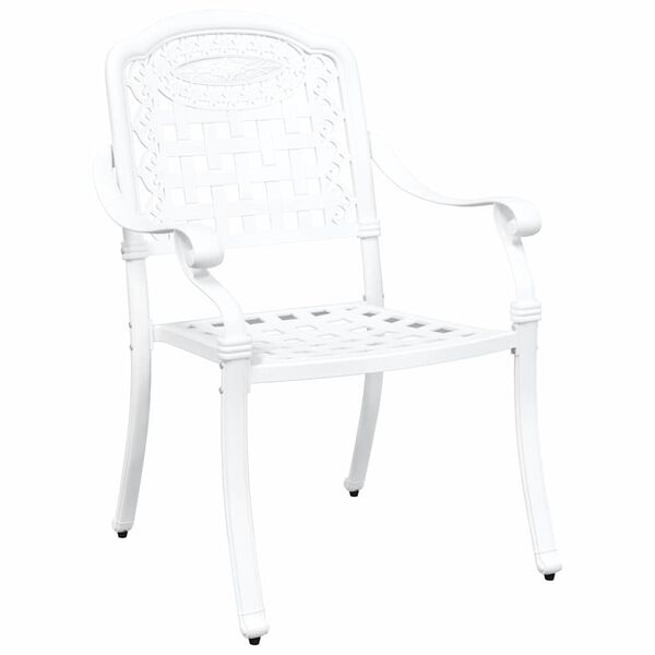 vidaXL Chaise de jardin 2 pcs Blanc 55 x 56,5 x 91cm Aluminium