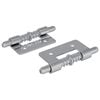 vidaXL Serrure 2 pc Argent&eacute; 46 x 17 x 1,2 mm Acier