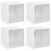 vidaXL Meubles TV 4 pcs blanc 37x35x37 cm bois d&rsquo;ing&eacute;nierie