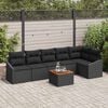 vidaXL Ensemble de canap&eacute; de jardin avec stockage 7 pcs Noir polyrotin