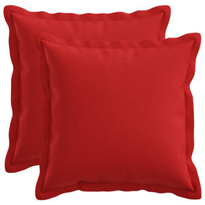 vidaXL Housse de coussin 2 pc HOUTEN Rouge 30 x 30 cm Lin synth&eacute;tique
