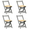 vidaXL Chaises pliantes 4 pi&egrave;ces &laquo; Corona &raquo; en pin massif gris