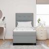 vidaXL Lit &agrave; ressorts avec matelas Gris clair 80 x 200 cm tissu