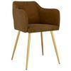 vidaXL Chaises &agrave; manger lot de 4 marron velours