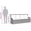 vidaXL Salon de jardin avec coussins 3 pcs beige résine tressée