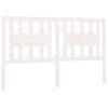 vidaXL T&ecirc;te de lit Blanc 146x4x100 cm Bois massif de pin