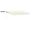 vidaXL Auvent r&eacute;tractable &eacute;lectrique Cr&egrave;me et Blanc 3,5 x 2,5 m