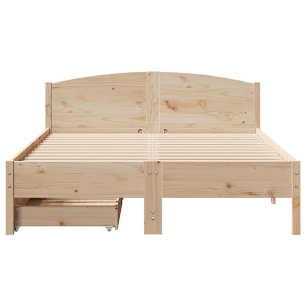 vidaXL Cadre de lit sans matelas 120x190 cm bois de pin massif