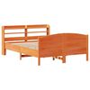 vidaXL Cadre de lit sans matelas cire marron 120x190cm bois pin massif