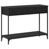 vidaXL Table console Chêne noir 100 x 34.5 x 75 cm Bois d'ingénierie