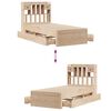 vidaXL Lit biblioth&egrave;que sans matelas 75x190 cm bois de pin massif