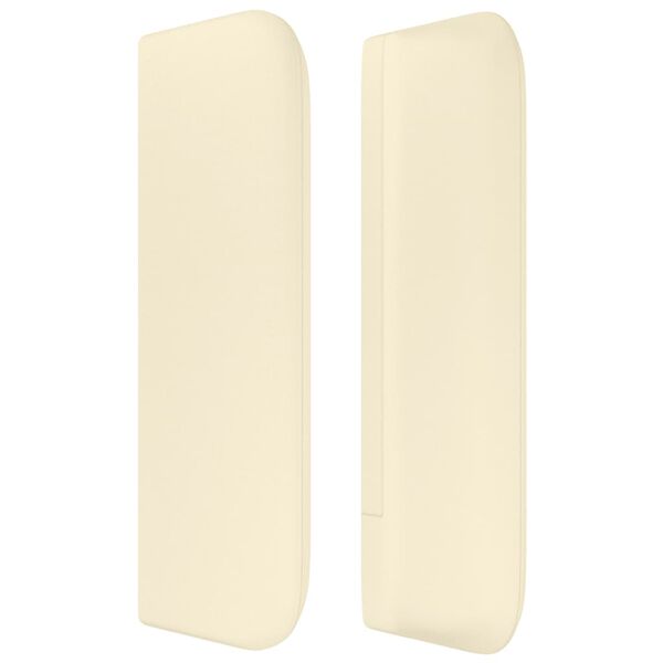 vidaXL T&ecirc;te de lit avec oreilles Cr&egrave;me 103x16x78/88 cm Similicuir