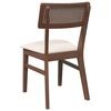 vidaXL Chaises &agrave; manger coussins 2 pcs marron bois massif caoutchouc