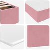 vidaXL Lit avec rangement et matelas Rose 140 x 200 cm Velours